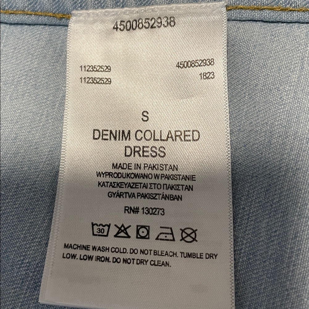 Wrangler Retro 80s Denim Collared Dress size Small - Picture 6 of 10